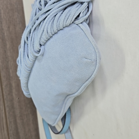 Rebecca Minkoff Stylish Blue Fringe Suede Leather Crossbody Shoulder Bag - Picture 9 of 14